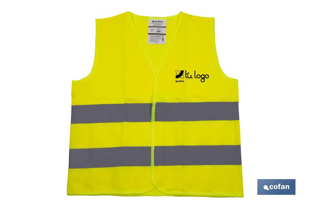 Gilet réfléchissant | Couleur jaune | Taille enfants | EN ISO 20471 | Catégorie III - Cofan